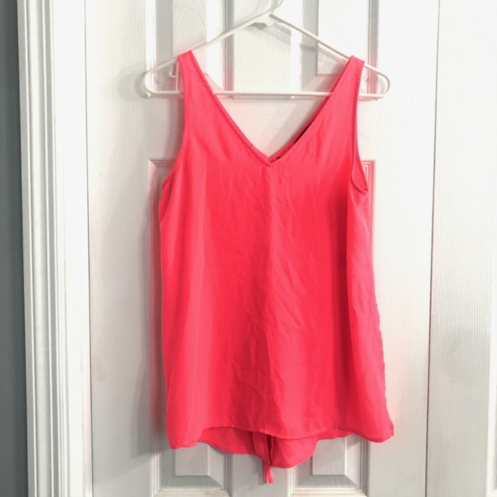 Express Pink Neon Lace Open Back Tank Sleeveless S